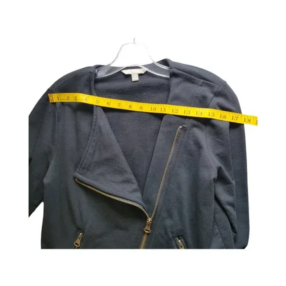 Banana Republic Cross Zipper Pocket jacket black size M - Picture 7 of 8